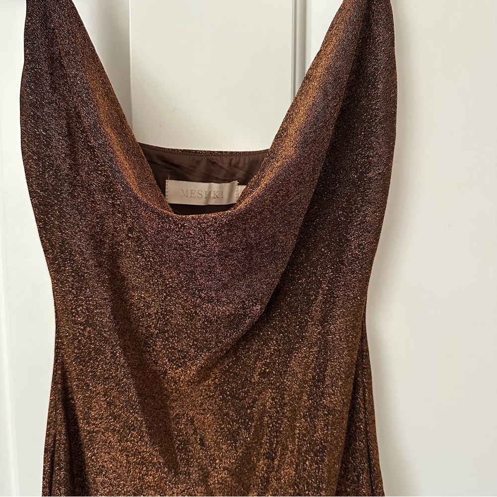 Meshki Brown Backless Dress - Picture 4 of 7